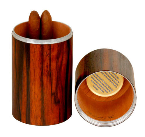 Brizard and Co - The Cylindrical Desk Humidor - Macassar Ebony (Exotic Wood)