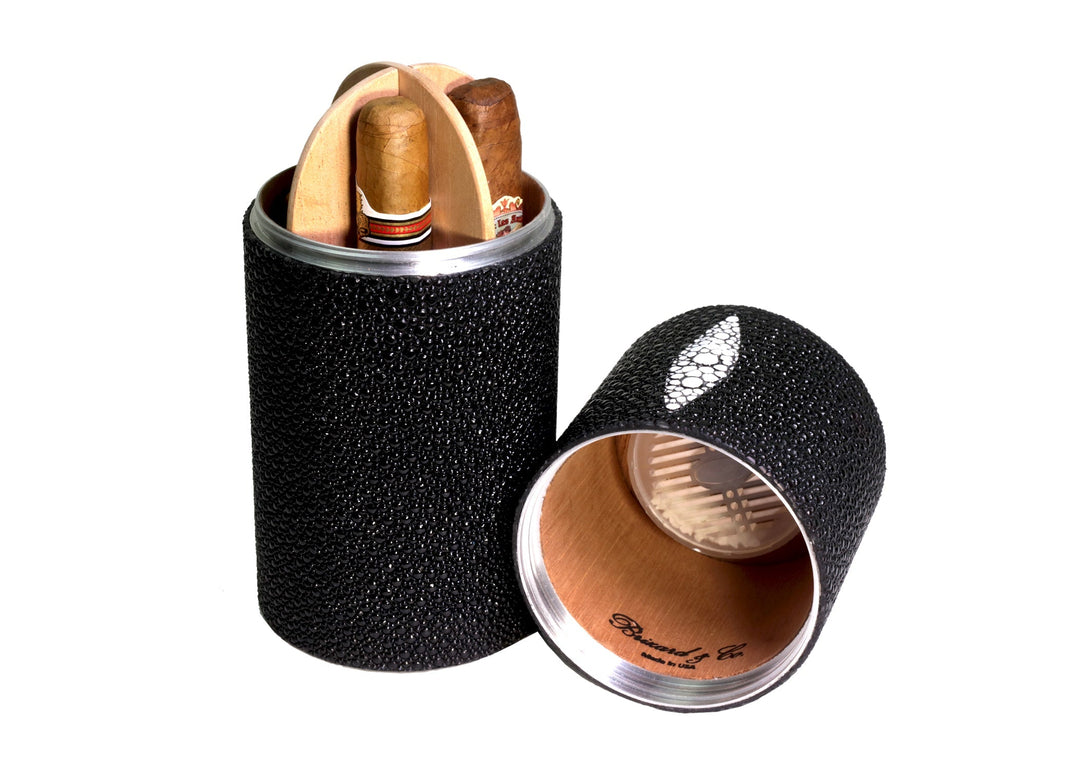 Brizard and Co - The Cylindrical Desk Humidor - Stingray (Stingray)