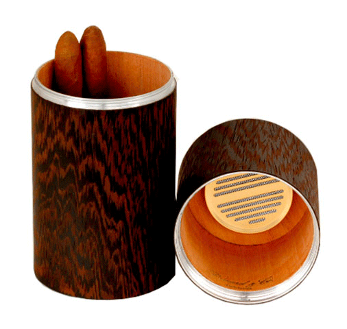 Brizard and Co - The Cylindrical Desk Humidor - Wenge (Exotic Wood)