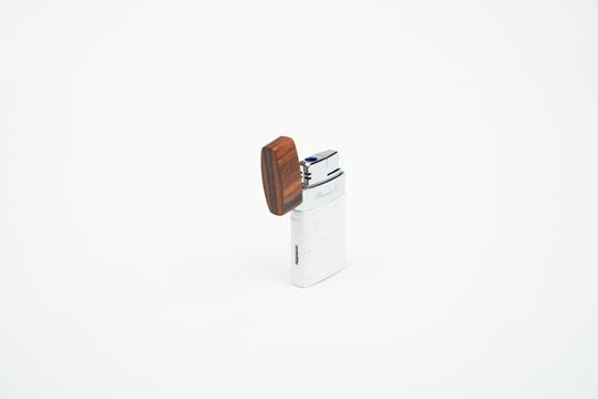 Brizard and Co - Venezia Lighter - Genuine White Ostrich and Rosewood (St Tropez Collection)