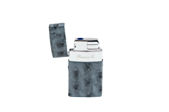 Brizard and Co - Venezia Lighter - Genuine Ostrich Bruciato Denim