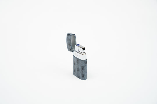 Brizard and Co - Venezia Lighter - Genuine Ostrich Bruciato Denim