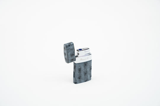 Brizard and Co - Venezia Lighter - Genuine Ostrich Bruciato Denim