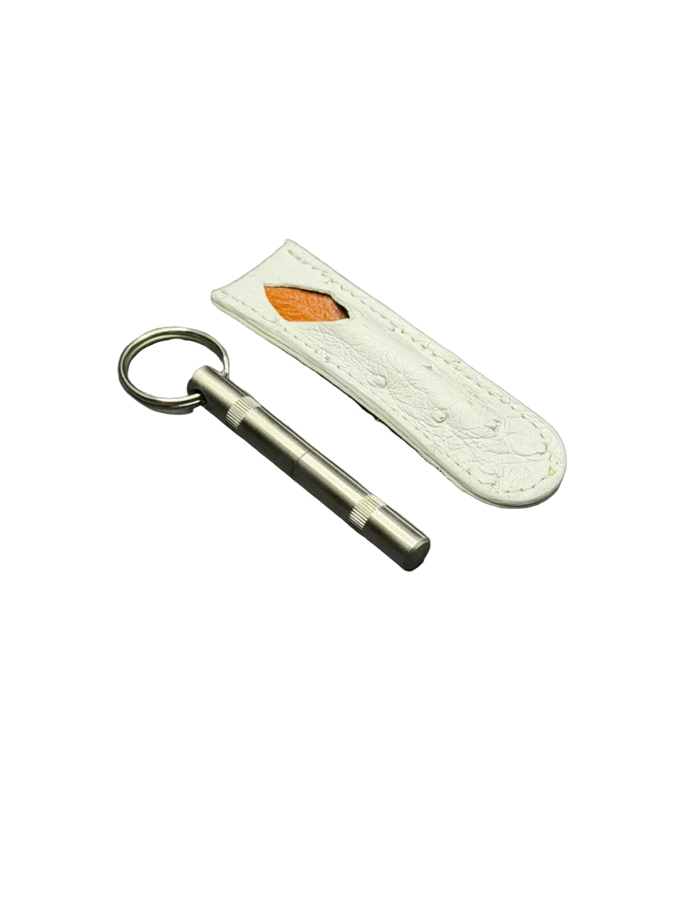 Brizard & Co - The“Trilogy” Cigar Punch - White Ostrich Leather