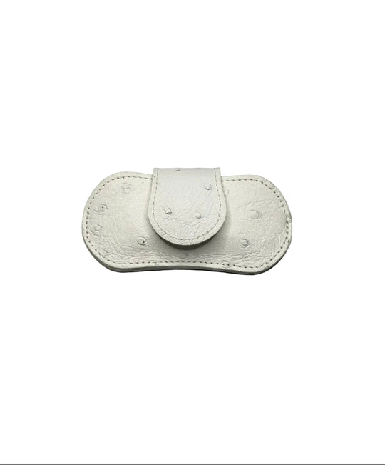 Brizard & Co – The “V” Cutter - White Ostrich Leather & Rosewood