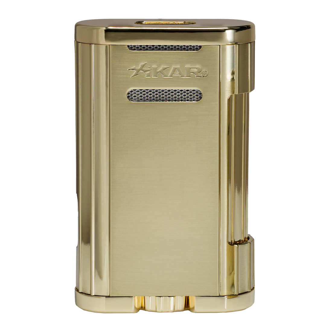 Xikar Allume 3, double jet lighter, gold