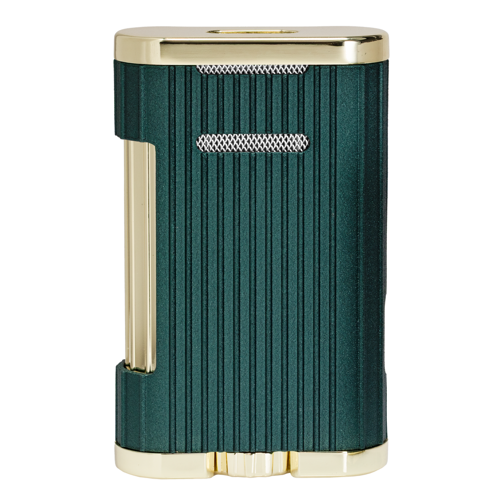 Xikar Allume 3, double jet lighter, green & gold - view 2