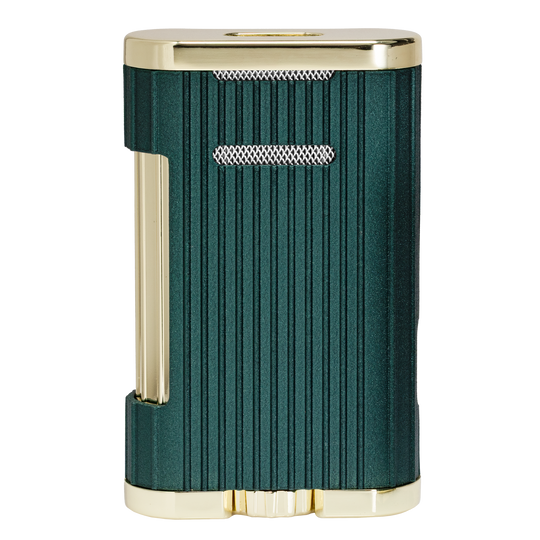 Xikar Allume 3, double jet lighter, green & gold - view 2
