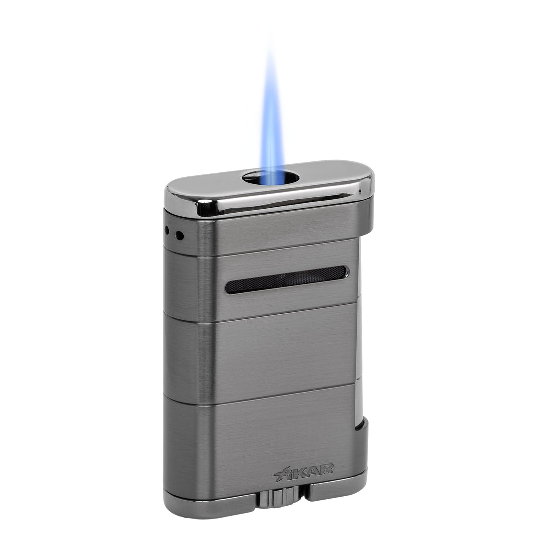 Xikar Allume Triple Tabletop Lighter in Steel Silver - view 4