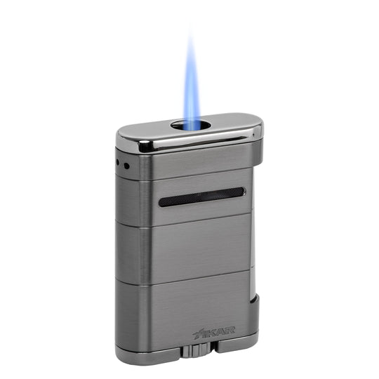 Xikar Allume Triple Tabletop Lighter in Steel Silver - view 4