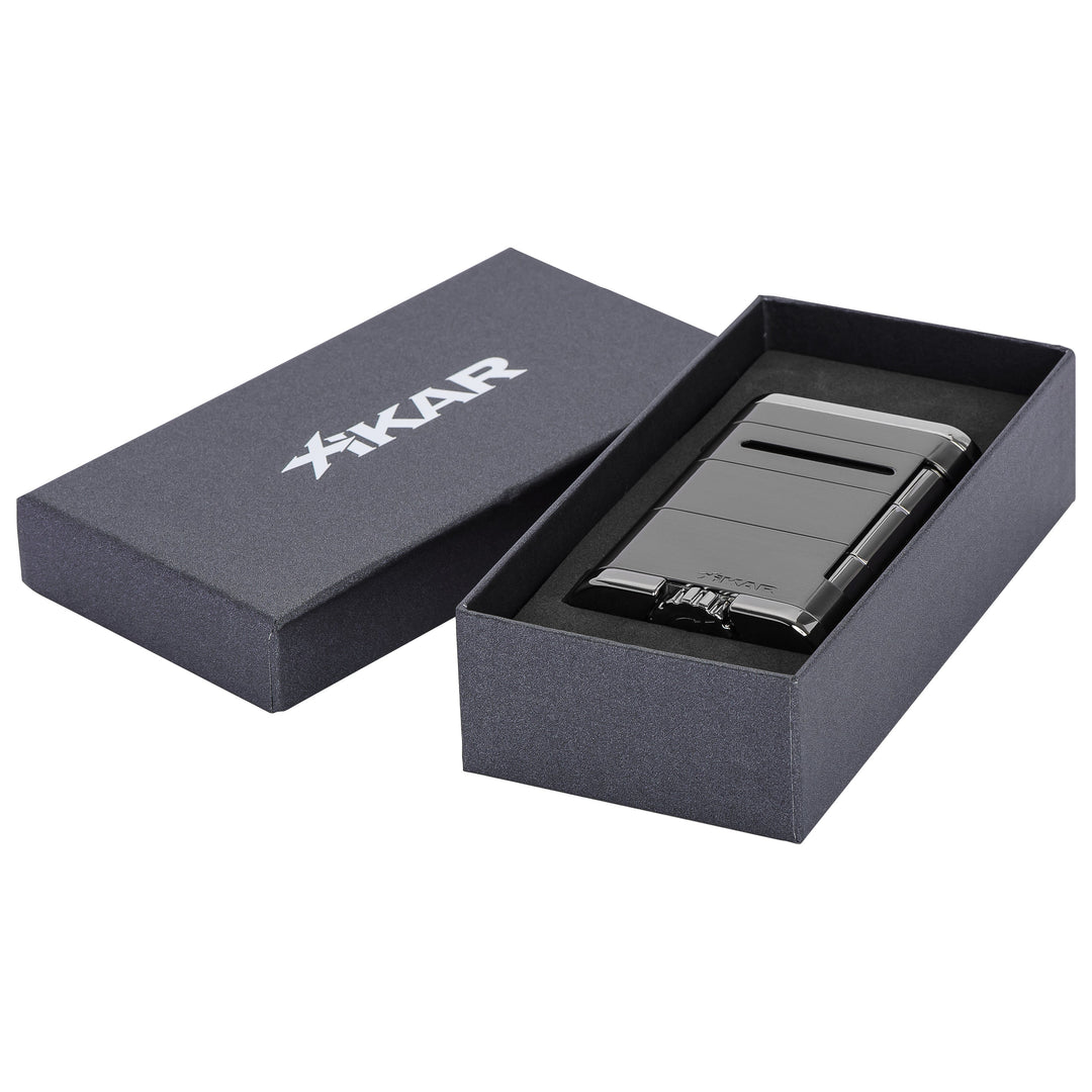 Xikar Allume Triple Tabletop Lighter in Tuxedo Black - view 8