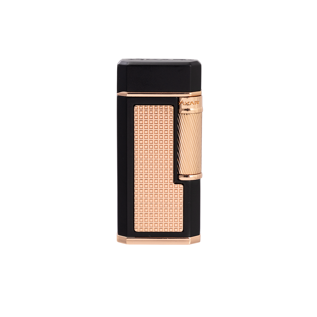 Xikar Ardore Double Soft Flame Lighter in Black and Rose - view 4