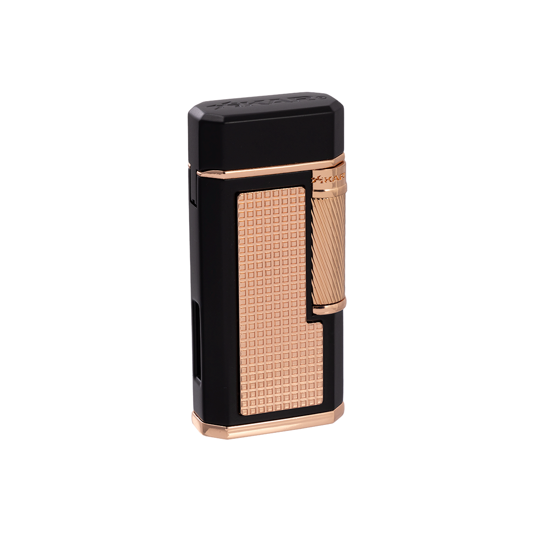 Xikar Ardore Double Soft Flame Lighter in Black and Rose - view 5