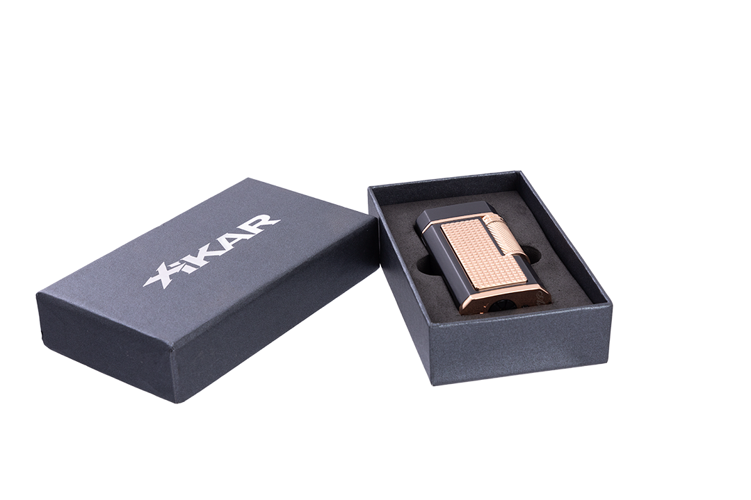 Xikar Ardore Double Soft Flame Lighter in Black and Rose - view 6