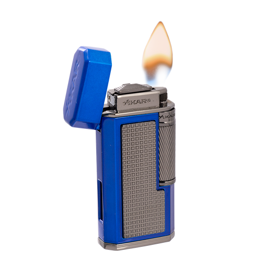 Xikar Ardore Double Soft Flame Lighter in Blue - view 4