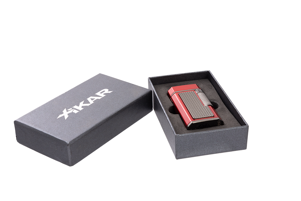 Xikar Ardore Double Soft Flame Lighter in Red - view 2