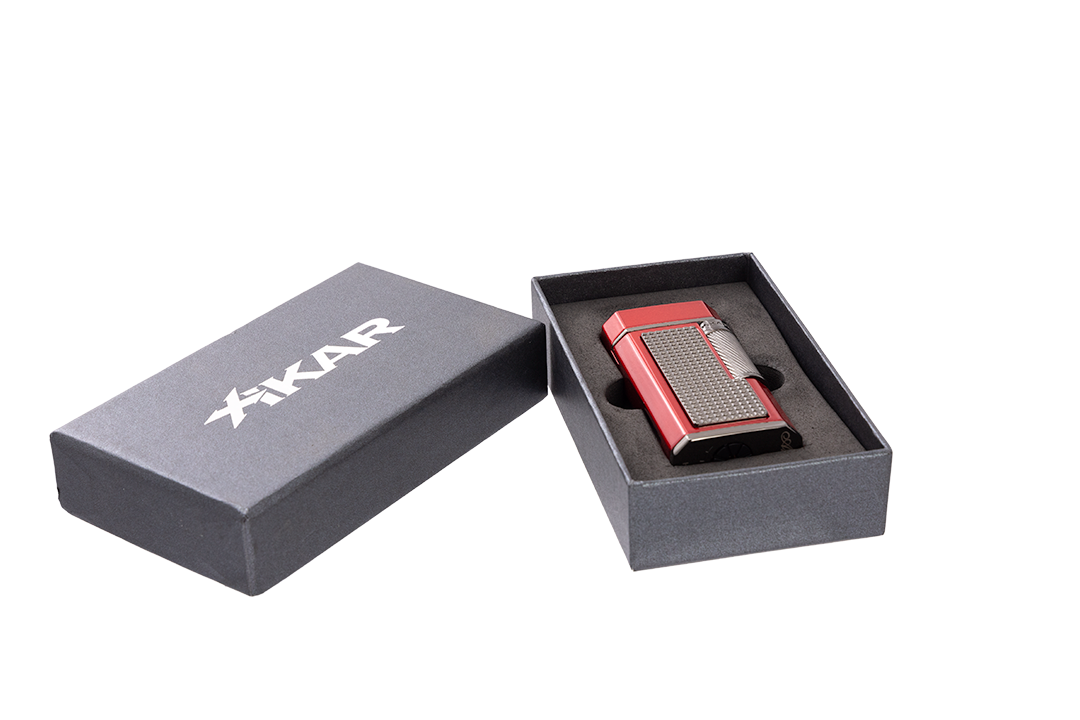 Xikar Ardore Double Soft Flame Lighter in Red - view 2
