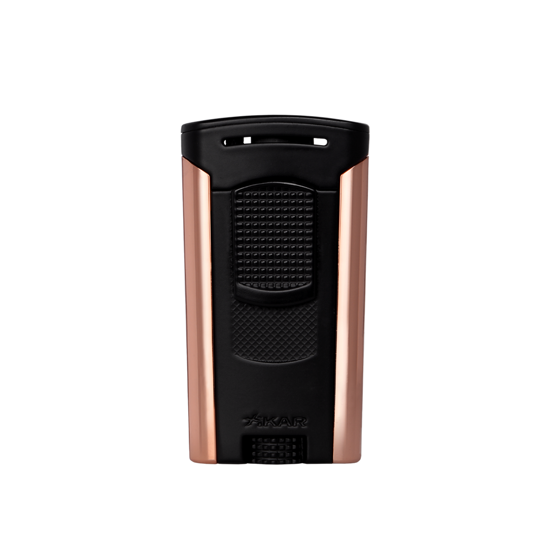 Xikar Astral Single-jet Flame Lighter in Black and Rose Gold