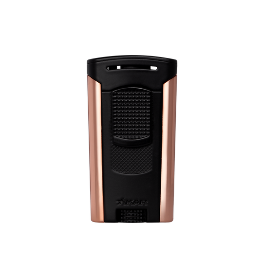 Xikar Astral Single-jet Flame Lighter in Black and Rose Gold