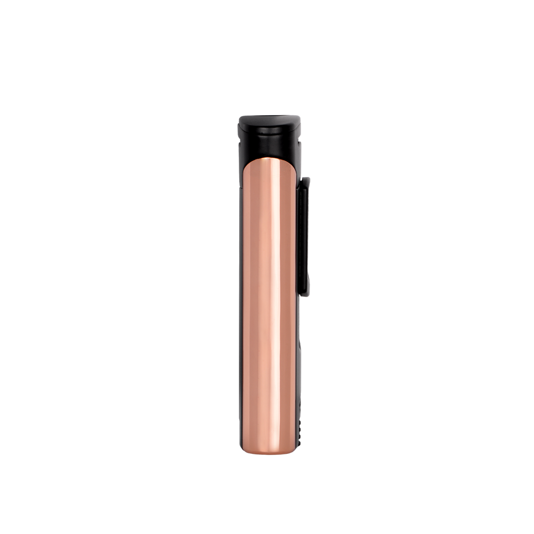 Xikar Astral Single-jet Flame Lighter in Black and Rose Gold - view 3