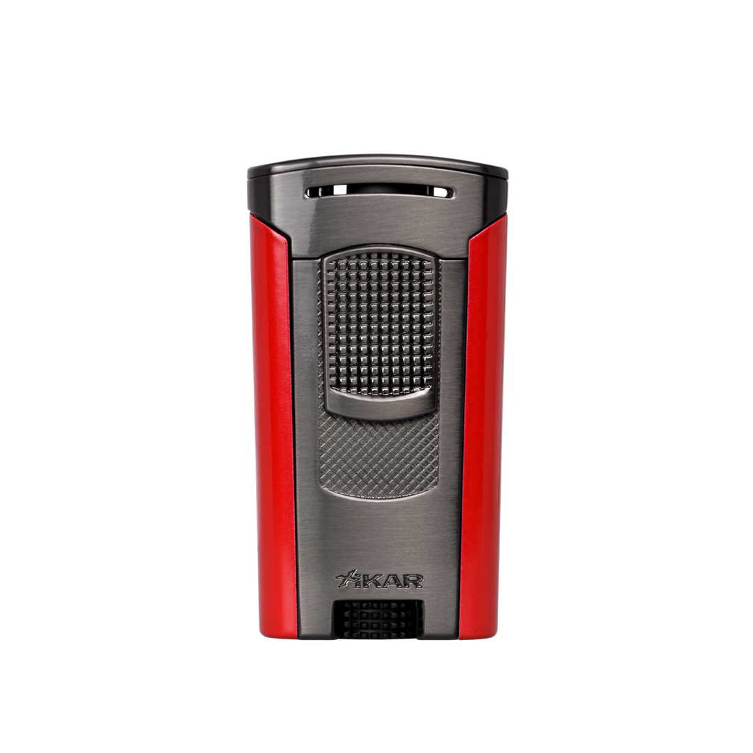 Xikar Astral Single-jet Flame Lighter in Gunmetal and Red