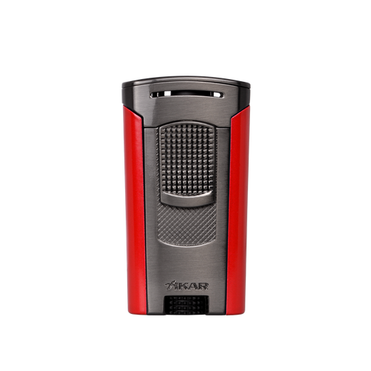 Xikar Astral Single-jet Flame Lighter in Gunmetal and Red