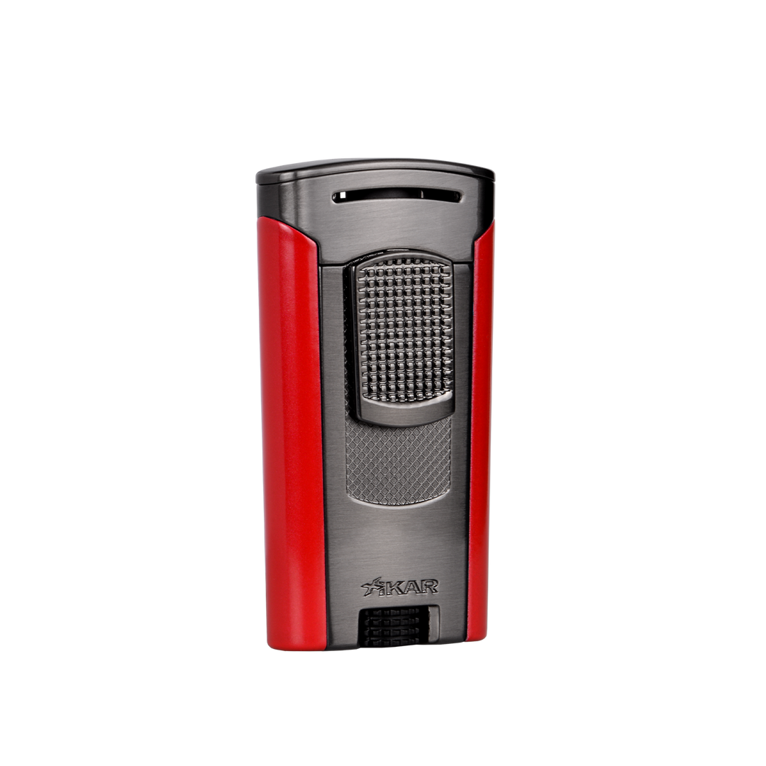 Xikar Astral Single-jet Flame Lighter in Gunmetal and Red - view 5