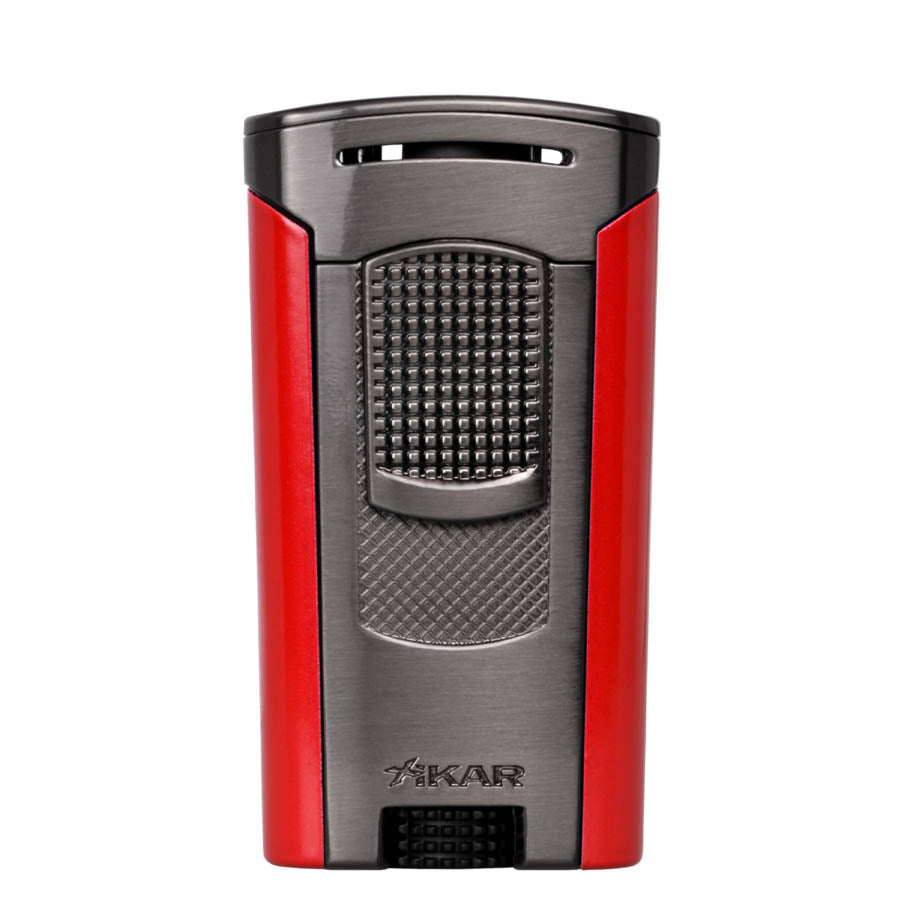 Xikar Astral Single-jet Flame Lighter in Gunmetal and Red - view 7