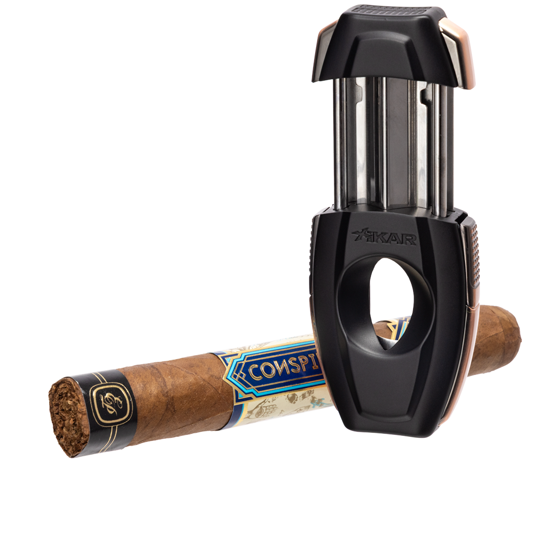 Xikar Flip Dual V-Cut & Straight Cutter in Black & Bronze - view 3
