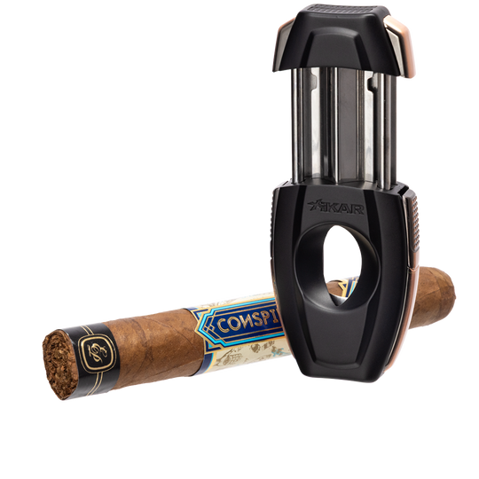 Xikar Flip Dual V-Cut & Straight Cutter in Black & Bronze - view 3