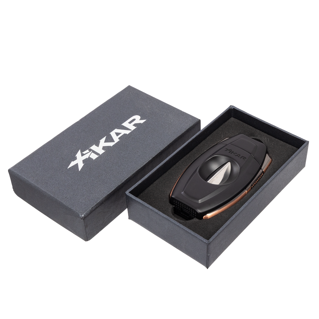 Xikar Flip Dual V-Cut & Straight Cutter in Black & Bronze - view 6