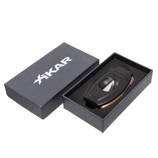 Xikar Flip Dual V-Cut & Straight Cutter in Black & Bronze - view 6