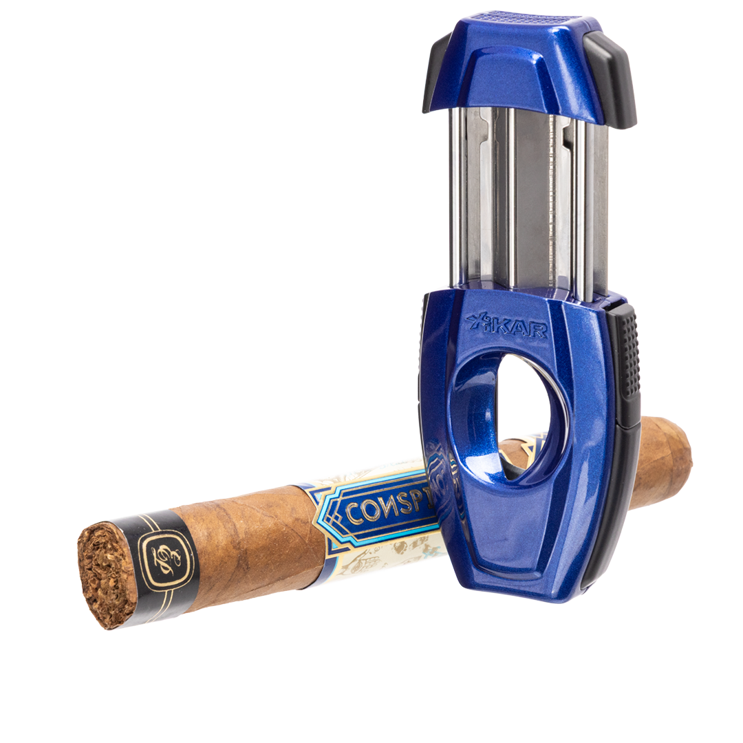 Xikar Flip Dual V-Cut & Straight Cutter in Blue - view 2