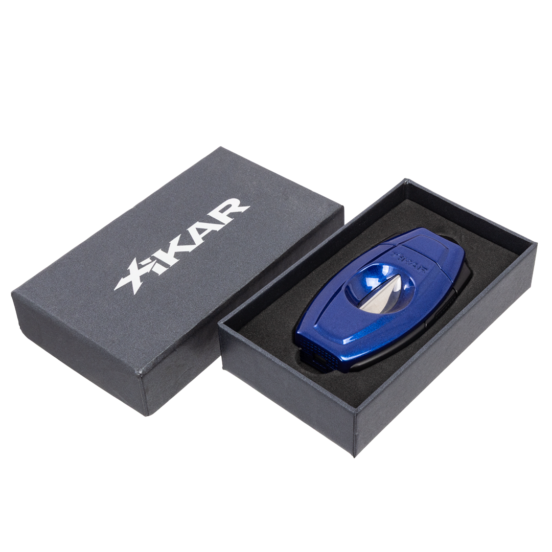 Xikar Flip Dual V-Cut & Straight Cutter in Blue - view 6