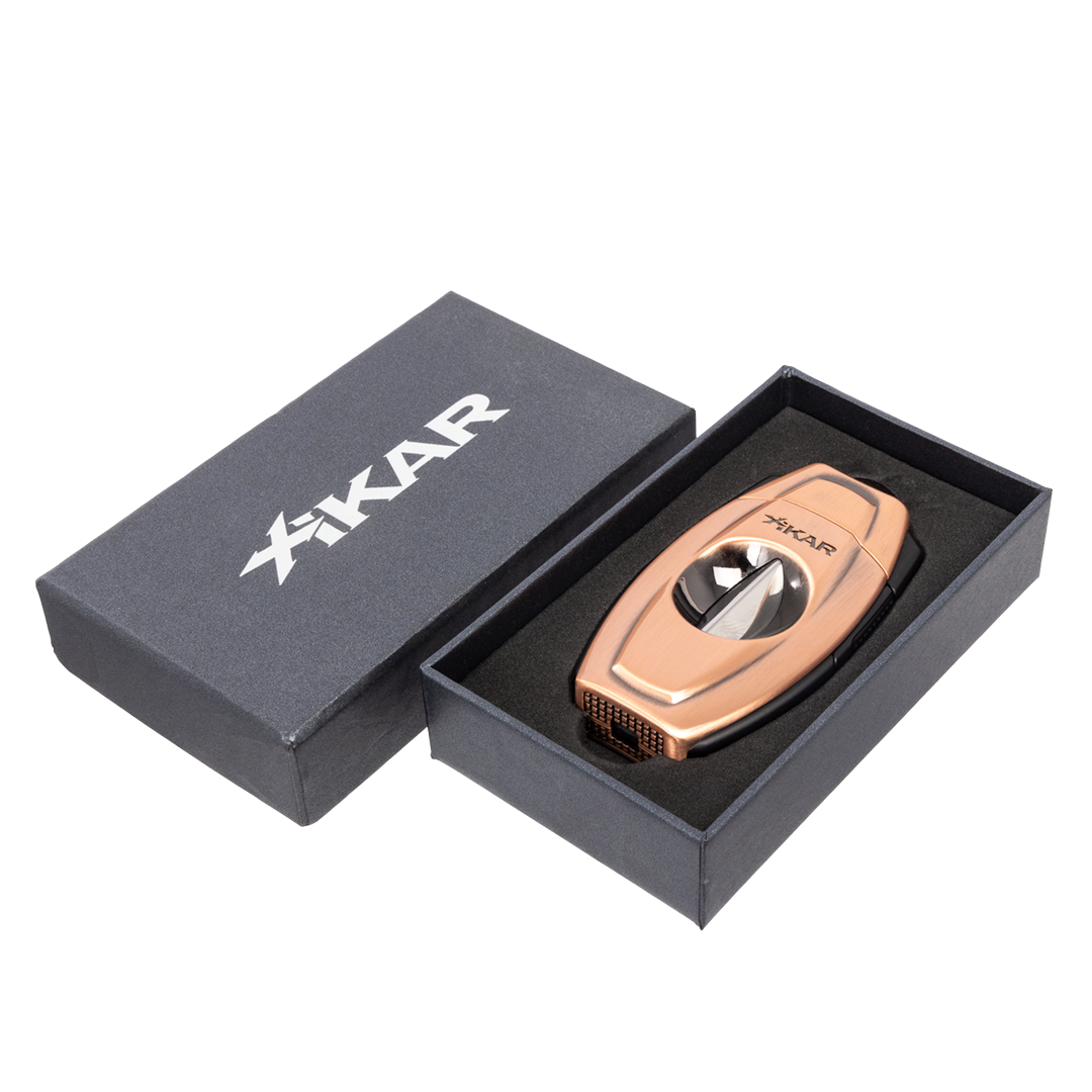 Xikar Flip Dual V-Cut & Straight Cutter in Bronze - view 3