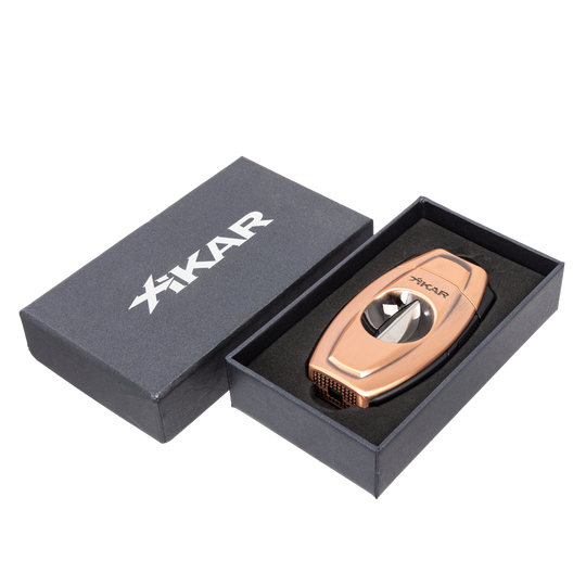 Xikar Flip Dual V-Cut & Straight Cutter in Bronze - view 3