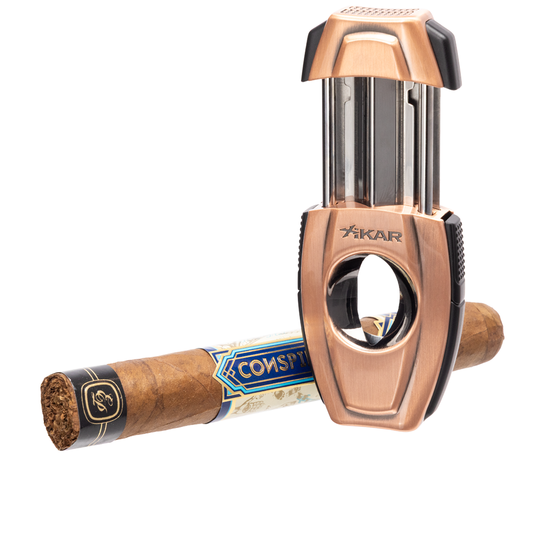 Xikar Flip Dual V-Cut & Straight Cutter in Bronze - view 7