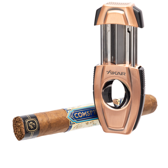 Xikar Flip Dual V-Cut & Straight Cutter in Bronze - view 7