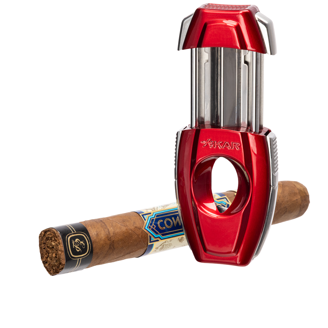 Xikar Flip Dual V-Cut & Straight Cutter in Red - view 4
