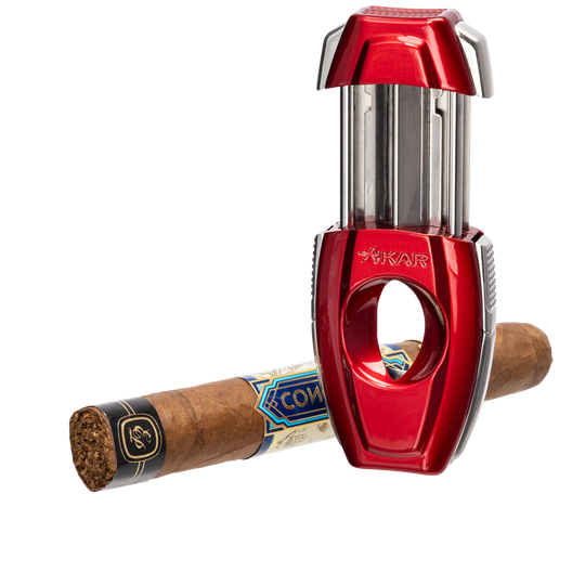 Xikar Flip Dual V-Cut & Straight Cutter in Red - view 4