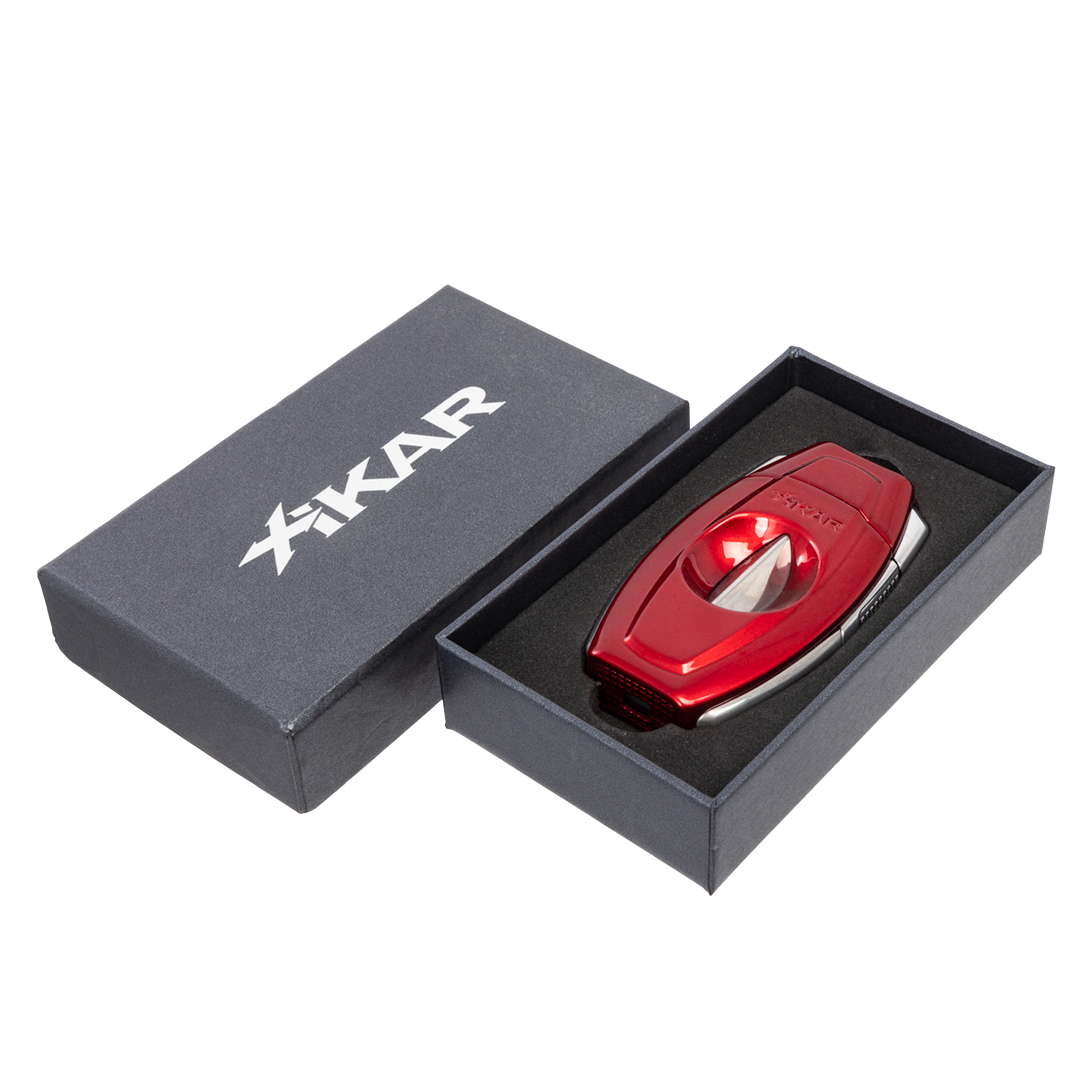 Xikar Flip Dual V-Cut & Straight Cutter in Red - view 6