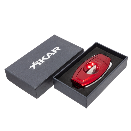 Xikar Flip Dual V-Cut & Straight Cutter in Red - view 6