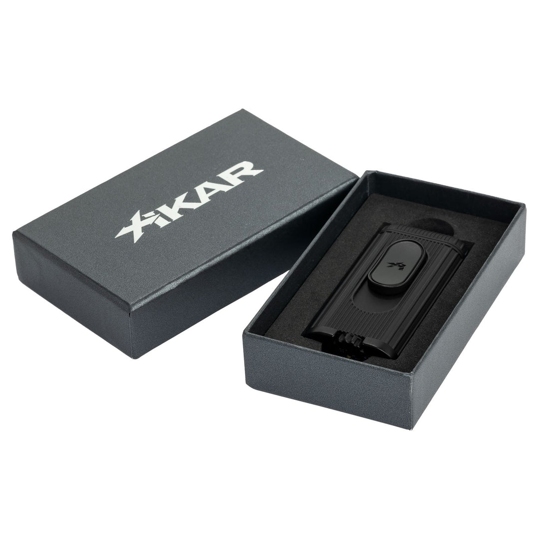 Xikar Hedron Lighter, hybrid jet/soft flame, black - view 2