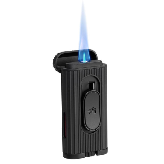Xikar Hedron Lighter, hybrid jet/soft flame, black - view 4