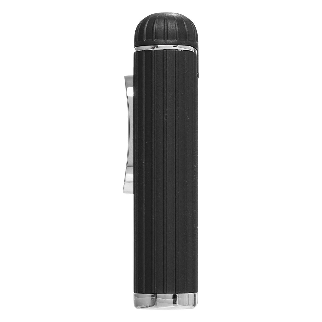 Xikar Hedron Lighter, hybrid jet/soft flame, black & chrome - view 5