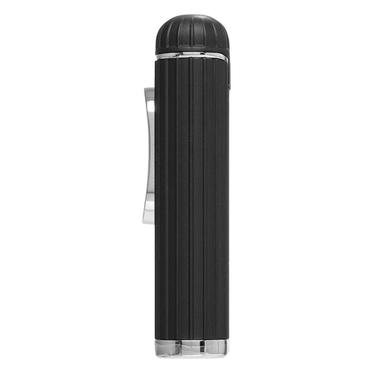 Xikar Hedron Lighter, hybrid jet/soft flame, black & chrome - view 5