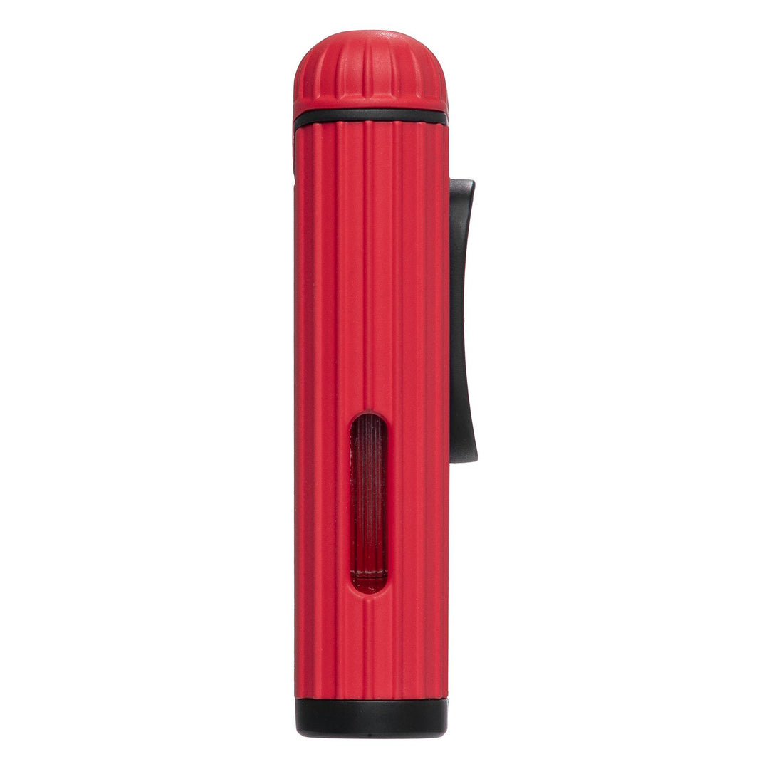Xikar Hedron Lighter, hybrid jet/soft flame, red and black - view 3