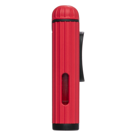 Xikar Hedron Lighter, hybrid jet/soft flame, red and black - view 3