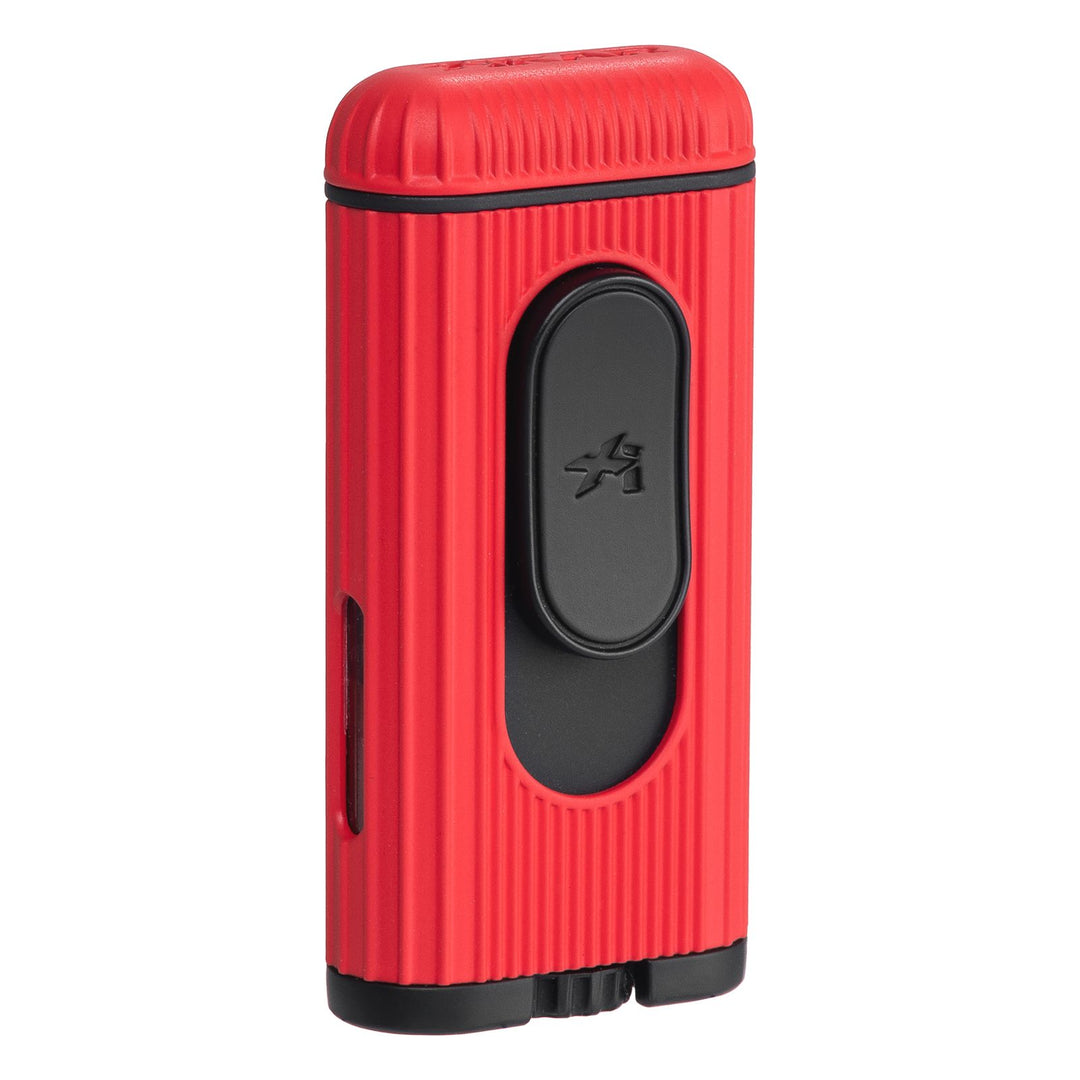 Xikar Hedron Lighter, hybrid jet/soft flame, red and black - view 4