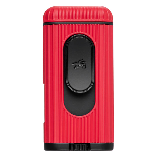 Xikar Hedron Lighter, hybrid jet/soft flame, red and black - view 8